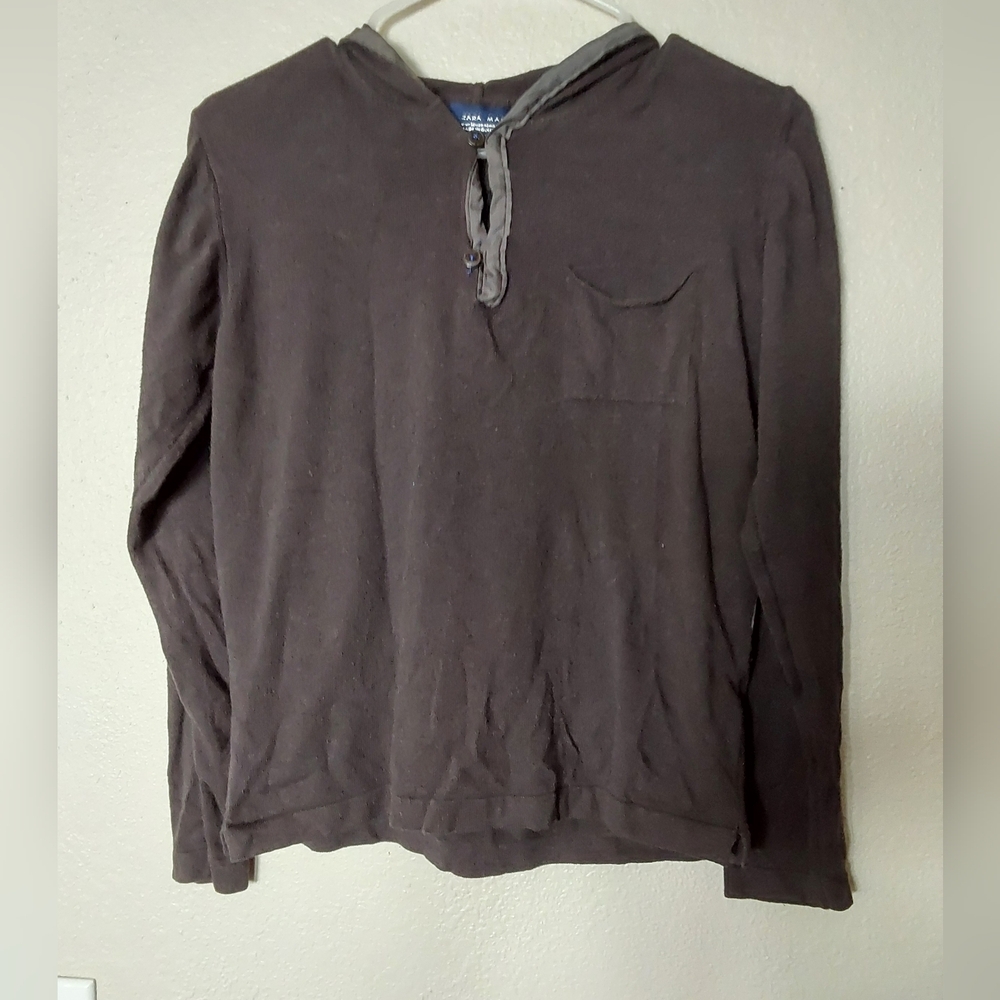 Zara Man Sweater, Men's Size Small Brown Zara Man Sweater with Hood